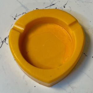 Crayola Marigold Resin Ashtray | Bold Color Decor Collectible